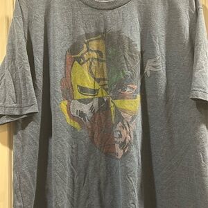 Marvel Comics multi-avengers Superhero blend face image T-Shirt Size 2X unisex